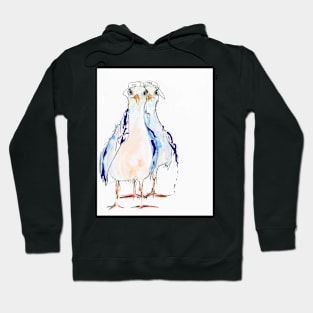 Gull and Able at the beach. Hoodie